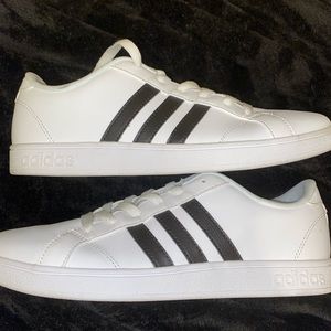 Adidas black and white striped shoes